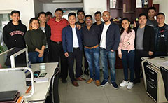 印度客戶(hù)來(lái)練達(dá)熒光增白劑廠家參觀考察